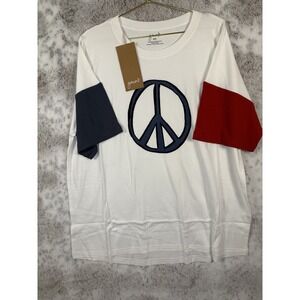 NWT Goumi Kids Peace‎ Parent Tee SZ XS/S Oversized Unisex Short Sleeve